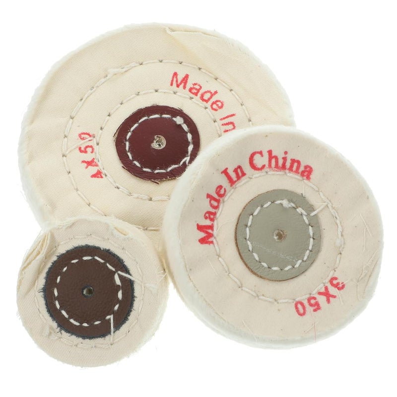3Pcs 4 Inch Wool Polishing Wheel Buffing Mop Kit For Electric Pneumatic Polisher - Image 1